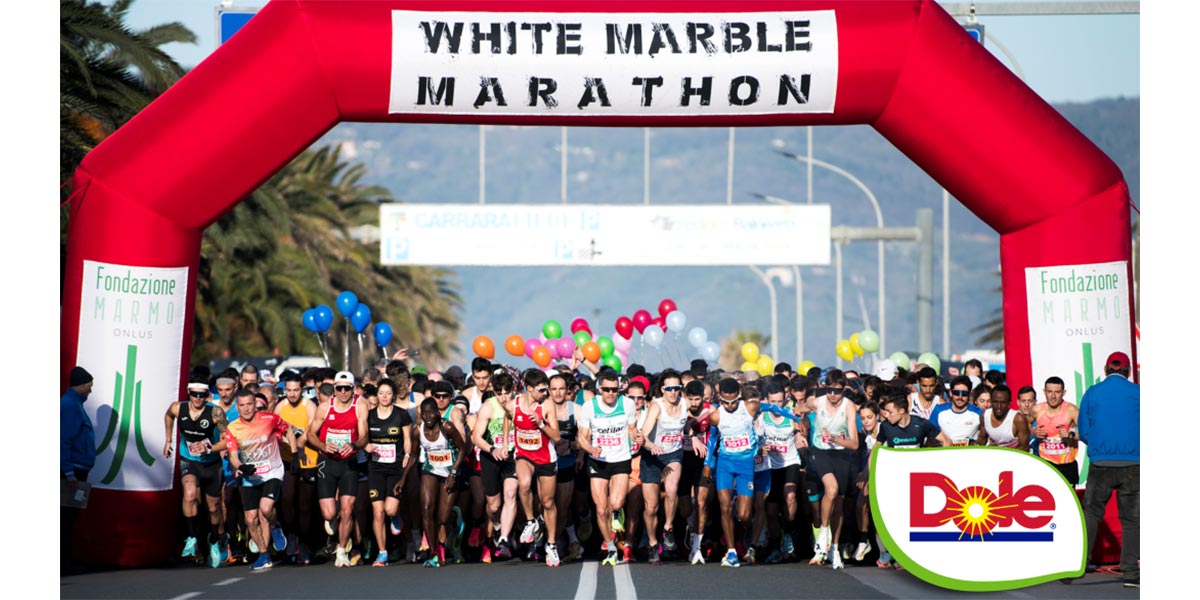 La frutta fresca di Dole sponsor della maratona solidale White Marble